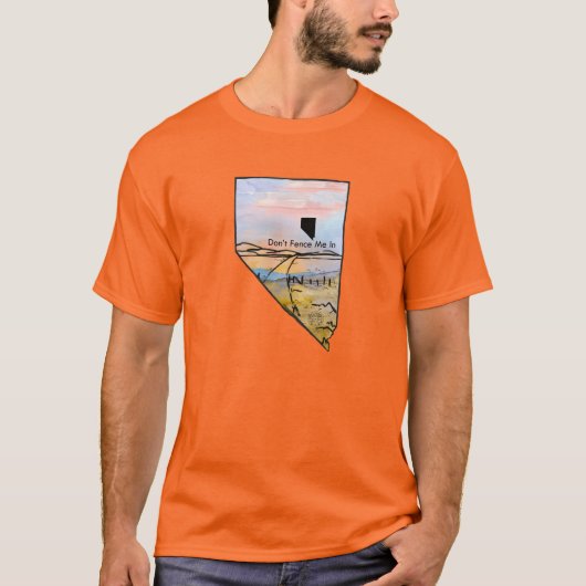 Nevada hek me niet in het zonsonderganglandschap t-shirt (Voorkant)