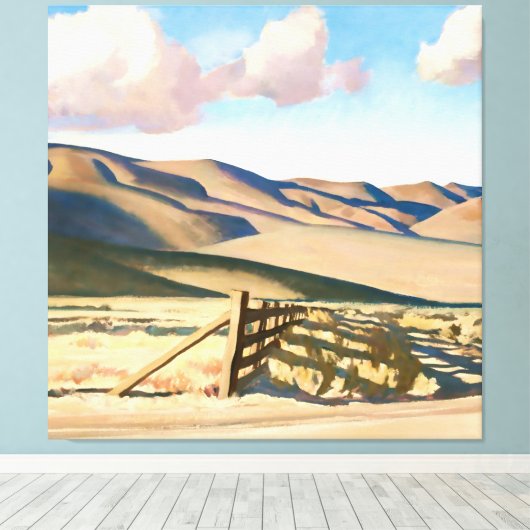 “Nevada Hills” door Maynard Dixon Canvas Afdruk (Insitu (Houten vloer))