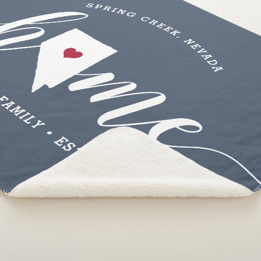 Nevada Home State Personalized Sherpa Deken (3/4)