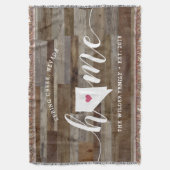Nevada Home State Personalized Wood Kijk uit Deken (Voorkant Verticaal)