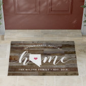 Nevada Home State Personalized Wood Kijk uit Deurmat