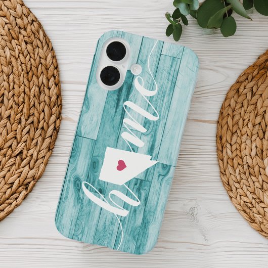 Nevada Home State Turquoise hout look Case-Mate iPhone Case