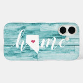 Nevada Home State Turquoise hout look Case-Mate iPhone Case (Achterkant (horizontaal))