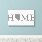 Nevada Home State Woordkunst Canvas Afdruk (Insitu (Houten vloer))
