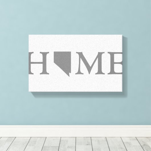 Nevada Home State Woordkunst Canvas Afdruk (Insitu (Houten vloer))