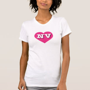 Nevada Hot Pink Heart - Ik hou van NV T-shirt