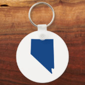 Nevada in Blauw Sleutelhanger (Voorkant)