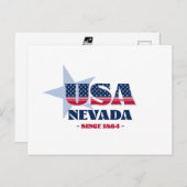 Nevada in rood, wit en blauw Briefkaart (Voorkant / Achterkant)