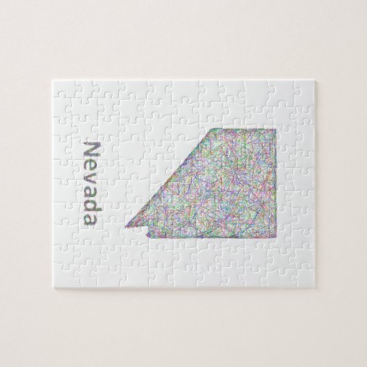 Nevada-kaart Legpuzzel (Horizontaal)