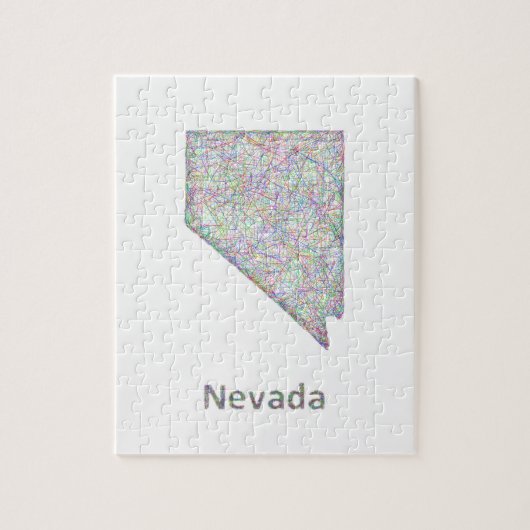 Nevada-kaart Legpuzzel (Verticaal)