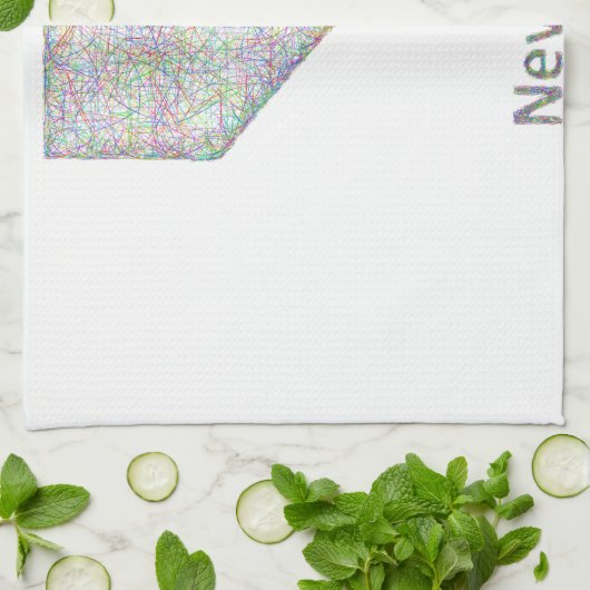 Nevada-kaart Theedoek (Gevouwen)