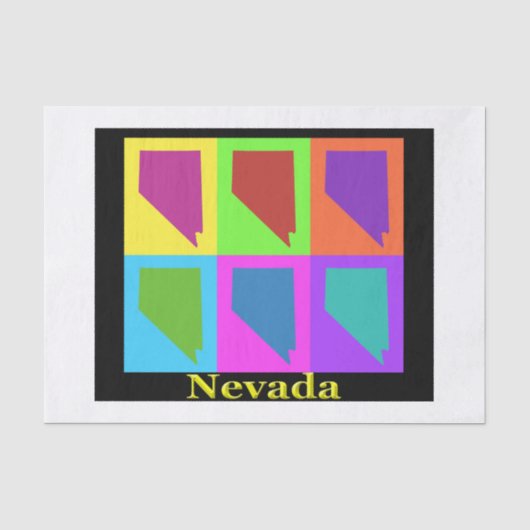 Nevada Kaart Tissuepapier (Voorkant)