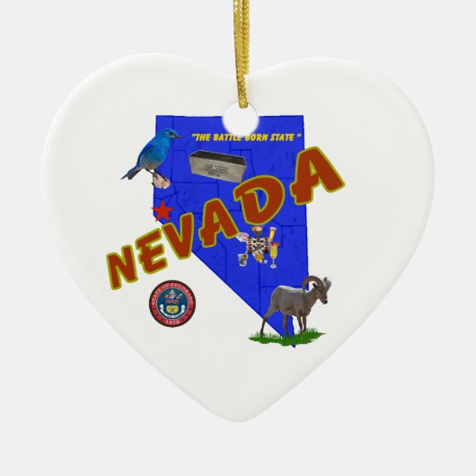 Nevada Keramisch Ornament (Voorkant)