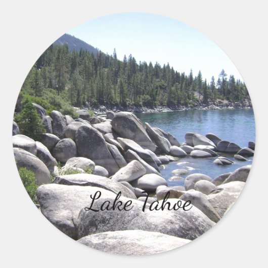 Nevada - Lake Taho Ronde Sticker (Voorkant)