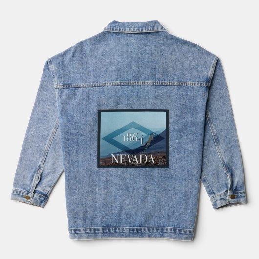 Nevada Landscape Poster Denim Jacket (Achterkant)