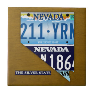 Nevada License Bord Map keramische tapijten V3 Tegeltje