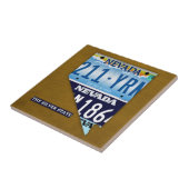 Nevada License Bord Map keramische tapijten V3 Tegeltje (Zijkant)