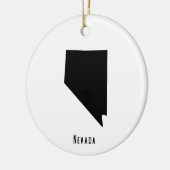 Nevada Map - Black and White Modern Nevada Map Keramisch Ornament (Links)