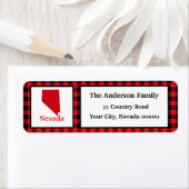 Nevada Map Buffalo Play Return Address Label (Insitu)