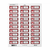 Nevada Map Buffalo Play Return Address Label (Full Sheet)