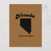 Nevada Motto - Whores en Poker Briefkaart (Voorkant)