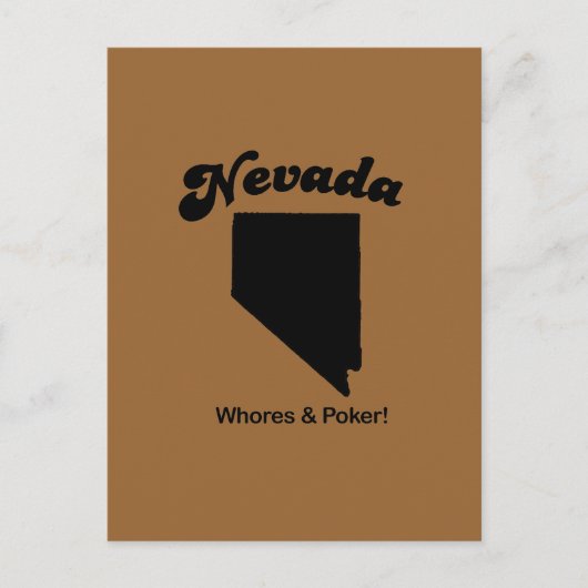 Nevada Motto - Whores en Poker Briefkaart (Voorkant)
