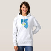 Nevada Mountain Bluebird State Vormsymbolen Hoodie (Voorkant volledig)