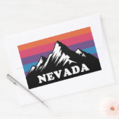 Nevada Mountain Sunset Retro Sticker (Envelop)