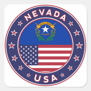 Nevada, Nevada-telefoonzaak, Nevada-sticker, Vierkante Sticker