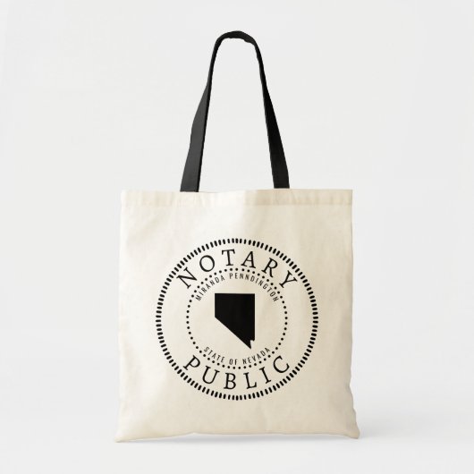 Nevada Notaris Publiek Gepersonaliseerd Tote Bag (Voorkant)