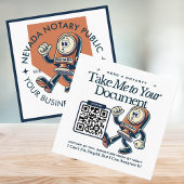 Nevada Notaris Publiek met QR Code Fun Professiona Vierkante Visitekaartje