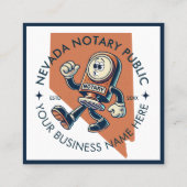 Nevada Notaris Publiek met QR Code Fun Professiona Vierkante Visitekaartje (Achterkant)