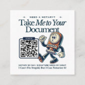 Nevada Notaris Publiek met QR Code Fun Professiona Vierkante Visitekaartje (Voorkant)