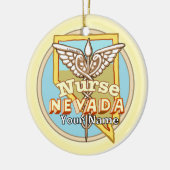 Nevada Nurse Caduceus  Ornament  (Links)