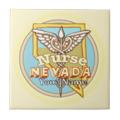 Nevada Nurse Caduceus Tile Tegeltje (Voorkant)
