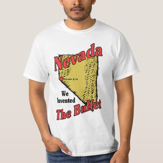 Nevada NV US Motto ~ We hebben de Buffet uitgevond T-shirt (Voorkant)