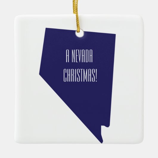 Nevada Persoonlijke kerstversiering Keramisch Ornament (Voorkant)