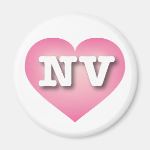Nevada Pink Fade Heart - Ik hou van NV Magneet