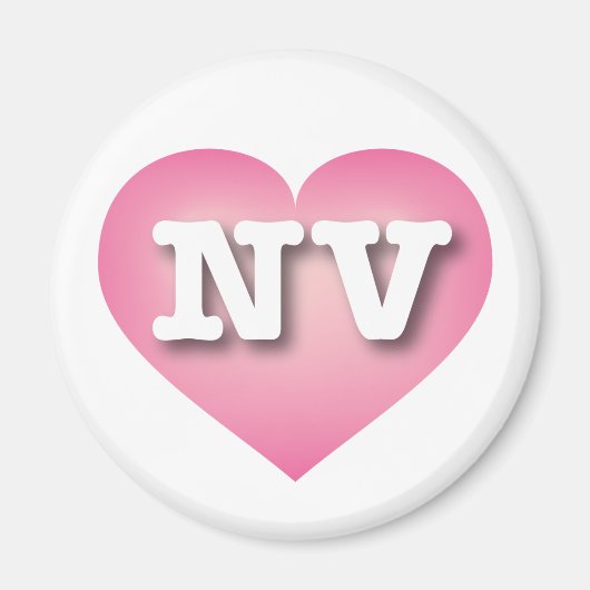 Nevada Pink Fade Heart - Ik hou van NV Magneet (Voorkant)