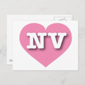 Nevada Pink Heart - Ik hou van NV Briefkaart (Voorkant / Achterkant)