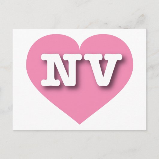 Nevada Pink Heart - Ik hou van NV Briefkaart (Voorkant)