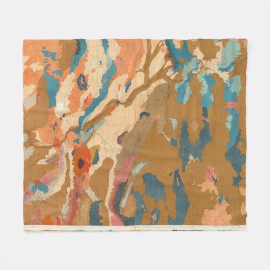Nevada Plateau Geological Fleece Deken (Voorkant (Horizontaal))