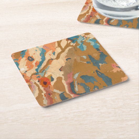 Nevada Plateau Geological Kartonnen Onderzetters (Schuin)