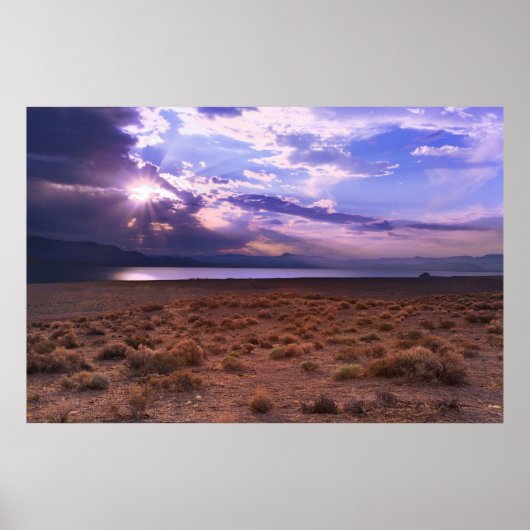 Nevada Pyramid Lake Sunrise Poster (Voorkant)