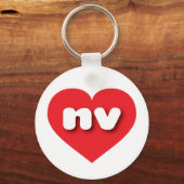 Nevada red hart - Ik hou van nv Sleutelhanger (Voorkant)