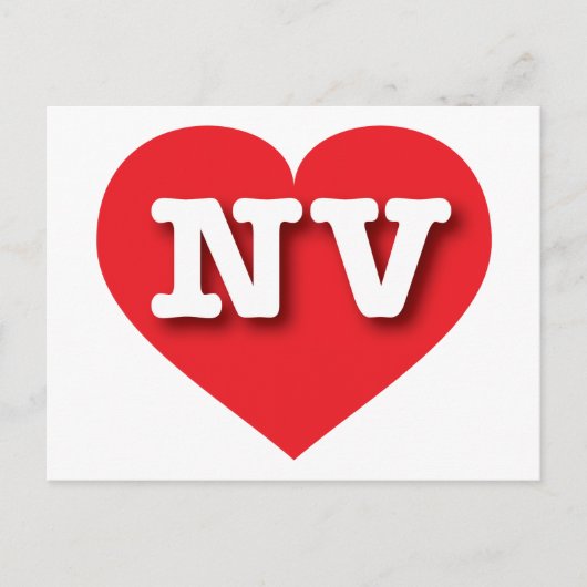 Nevada Red Heart - Ik hou van NV Briefkaart (Voorkant)