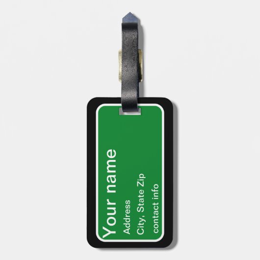 Nevada-reiziger Bagagelabel (Achterkant verticaal)