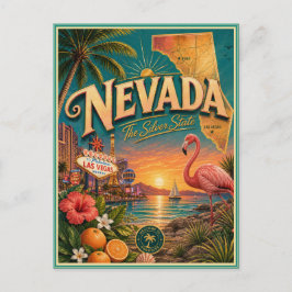Nevada Retro Reis Souvenir Prentbriefkaart Briefkaart