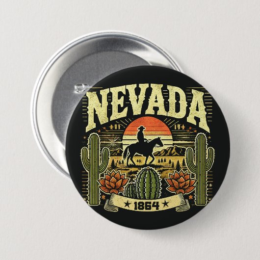Nevada Ronde Button 7,6 Cm (Voorkant /achterkant)