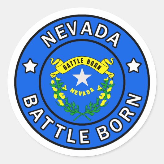 Nevada Ronde Sticker (Voorkant)